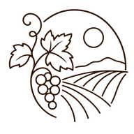 Ilustración de cultivo orgánico entre parras