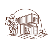 Ilustración de contenedores reutilizados como bodega